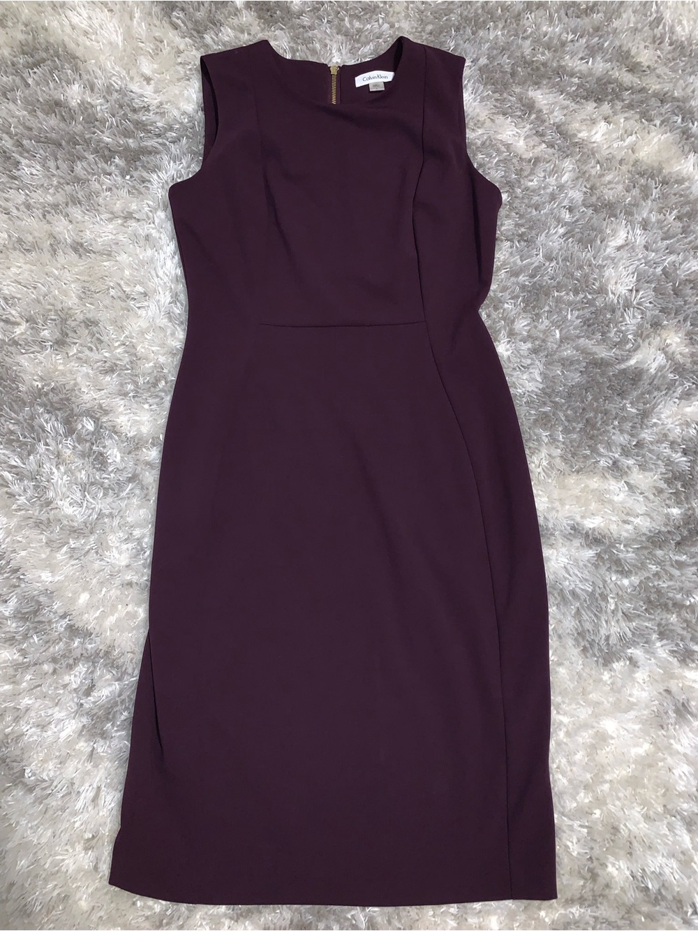 Calvin Klein Plum Midi Sheath Dress